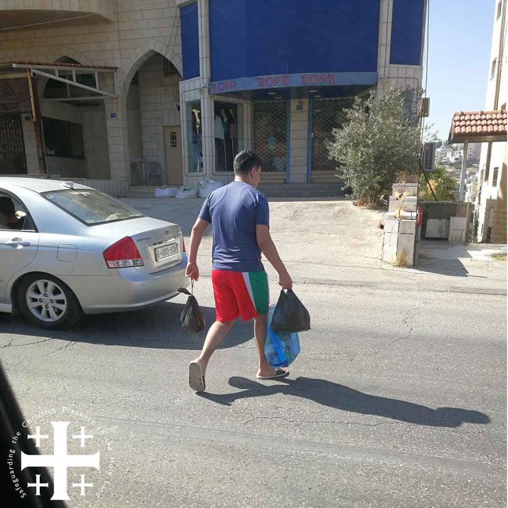 Photo of Bethlehem Boy delivering food to elderly during coronavirus pandemic