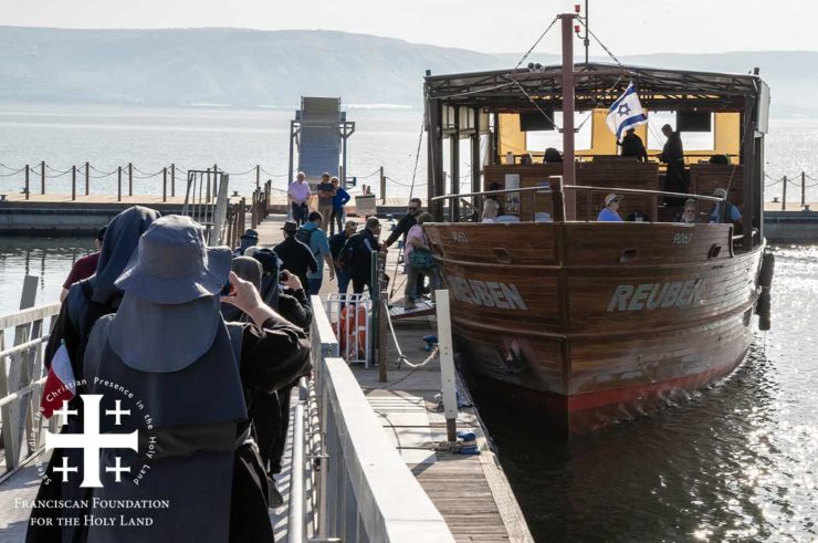 FFHL Pilgrims enjoy a boat ride on the Sea of Galilee