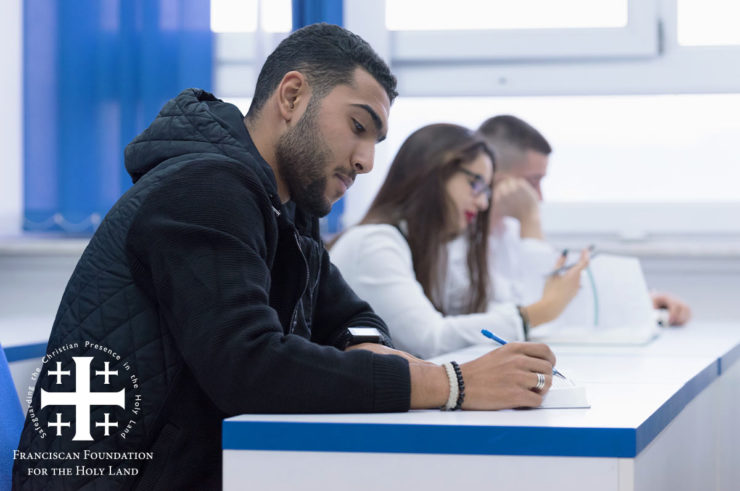 Holy Land students studying